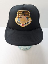 Vintage Desert Storm Patch Hat Military Adult Adjustable Snapback Trucker Cap