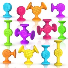 Toddlers Suction Cup Bath Toys: 12 Pcs Sensory Toys for Small