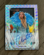 2026 Topps Chrome WWE # BCA-CHF Charlotte Flair Autograph Silver Geometric