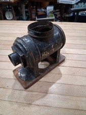 Antique Magic Lantern Projector Body On Wood Base