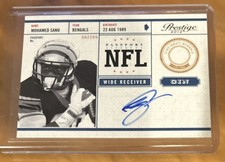 2012 Playoff Prestige Rookie NFL Passport Signatures Mohamed Sanu Bengals RC