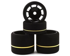 BSR Racing 1/10 Spec Foam Combo Tires (4) (White) [BXRF4003SP]