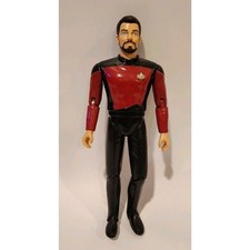 Star Trek TNG Riker Space Talk Figure 7 inch Playmates 1995 - WORKS - TALKS