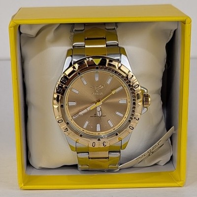 I x Invicta Specialty Men's Watch Silver Gold Tone Stainless Steel SS 42mm 69035