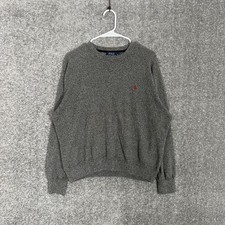Polo Ralph Lauren Sweater Men's M Heather Gray Crew Neck Pullover Sweatshirt