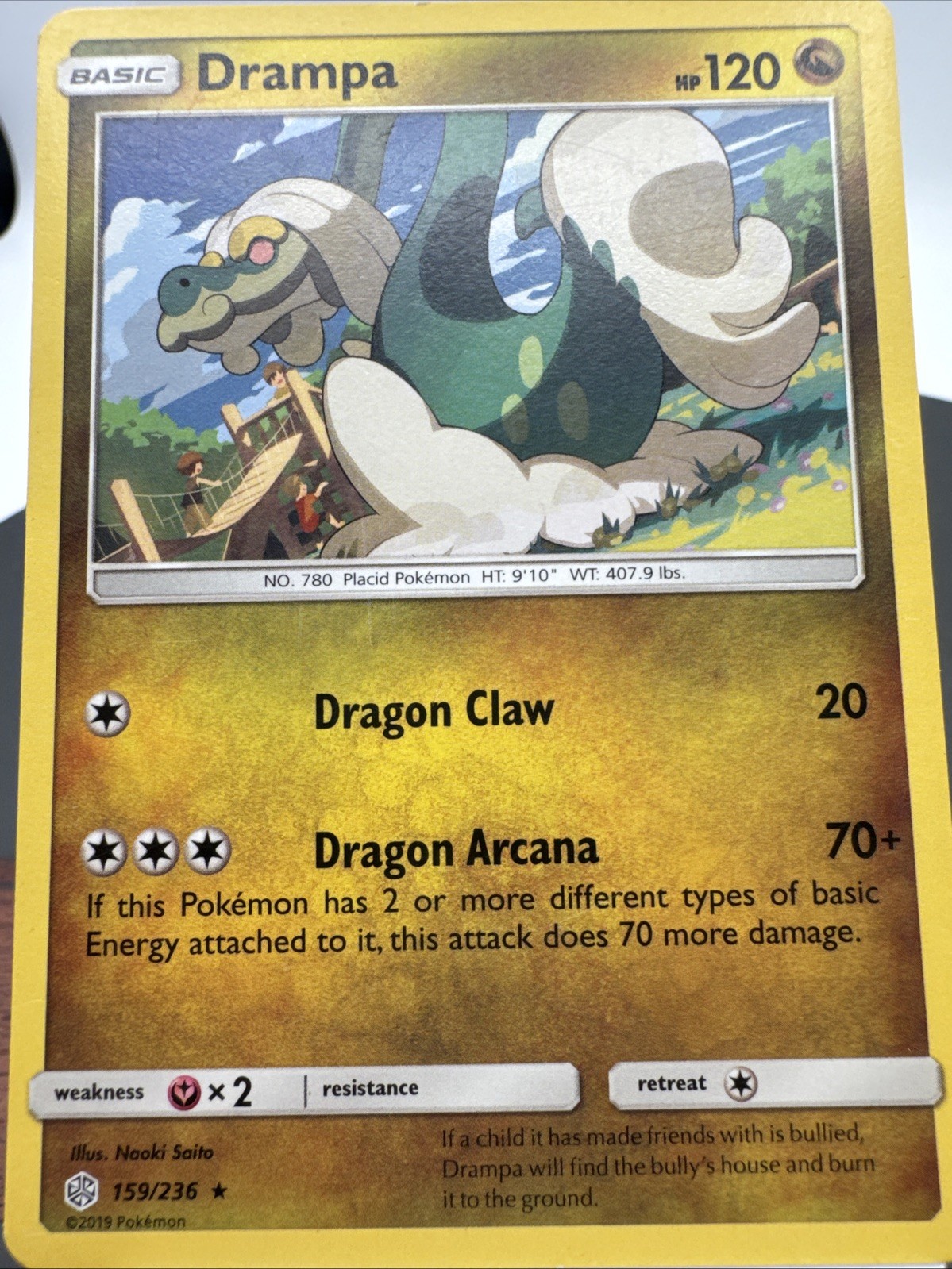 Drampa 159/236 Pokemon English Sun & Moon Cosmic Eclipse 2019