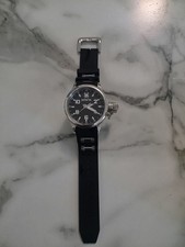 Invicta Russian 1959 Diver Quartz Men's Watch Black Dial Rubber Band 52m SS
