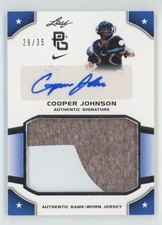 Cooper Johnson 2015 Leaf Perfect Game National Showcase Auto /35 Jersey #JA-CJ1