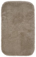 Finest Luxury Brown Taupe 24 in. x 40 in. Ultra Plush Washable Bath Rug -Soft...