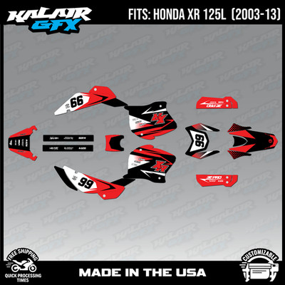 Graphics Decal Kit for Honda XR125L XR 125 (2003-2013) Division