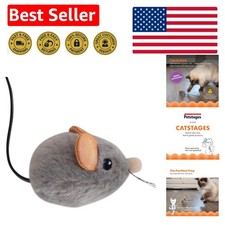 Interactive Squeaky Mouse Cat Toy - Touch Activated and Catnip Filled for Play