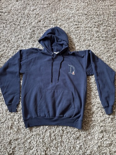 Disney Parks Authentic Vtg Original Navy Blue Hooded Pullover Sweatshirt, Large
