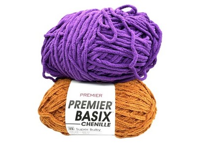 PREMIER BASIX Chenille 2P 2color yarn 220 yds 10.5oz 300g Machine wash dry flat