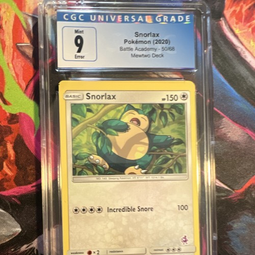 Snorlax graded CGC 9 for sale on eBay
