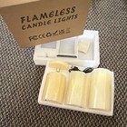 Flameless LED Pillar Candles Set of 3, Battery-Operated, Ivory, Unscented — photo 1