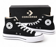 Converse Allstar Plateau Chucks Schwarz Weiß...