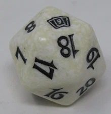 Magic the Gathering 9th Edition White Spindown Dice