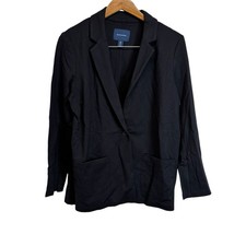 Women  s Amazon Essentials Black Pocket Blazer Size S Soft Material Work 0457