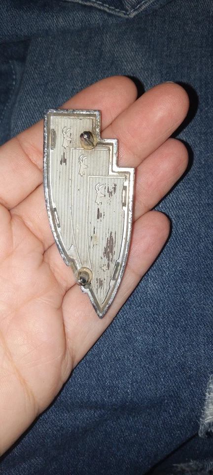 1968 Buick Skylark Sport Wagon Trishield Grille Emblem "1 Year Only" - Image 3 of 4