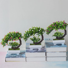 Artificiale Piante Bonsai Finto Fiori Albero Vaso Casa Decorazione da Giardino