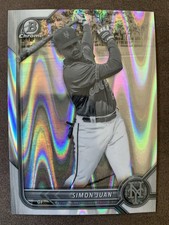Simon Juan 2022 Bowman Draft Chrome Black & White RayWave Refractor #BDC-52 Mets