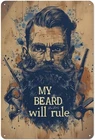 Beard Barber Shop Metal Tin Sign Vintage Wall Decor 8 x 12 inches