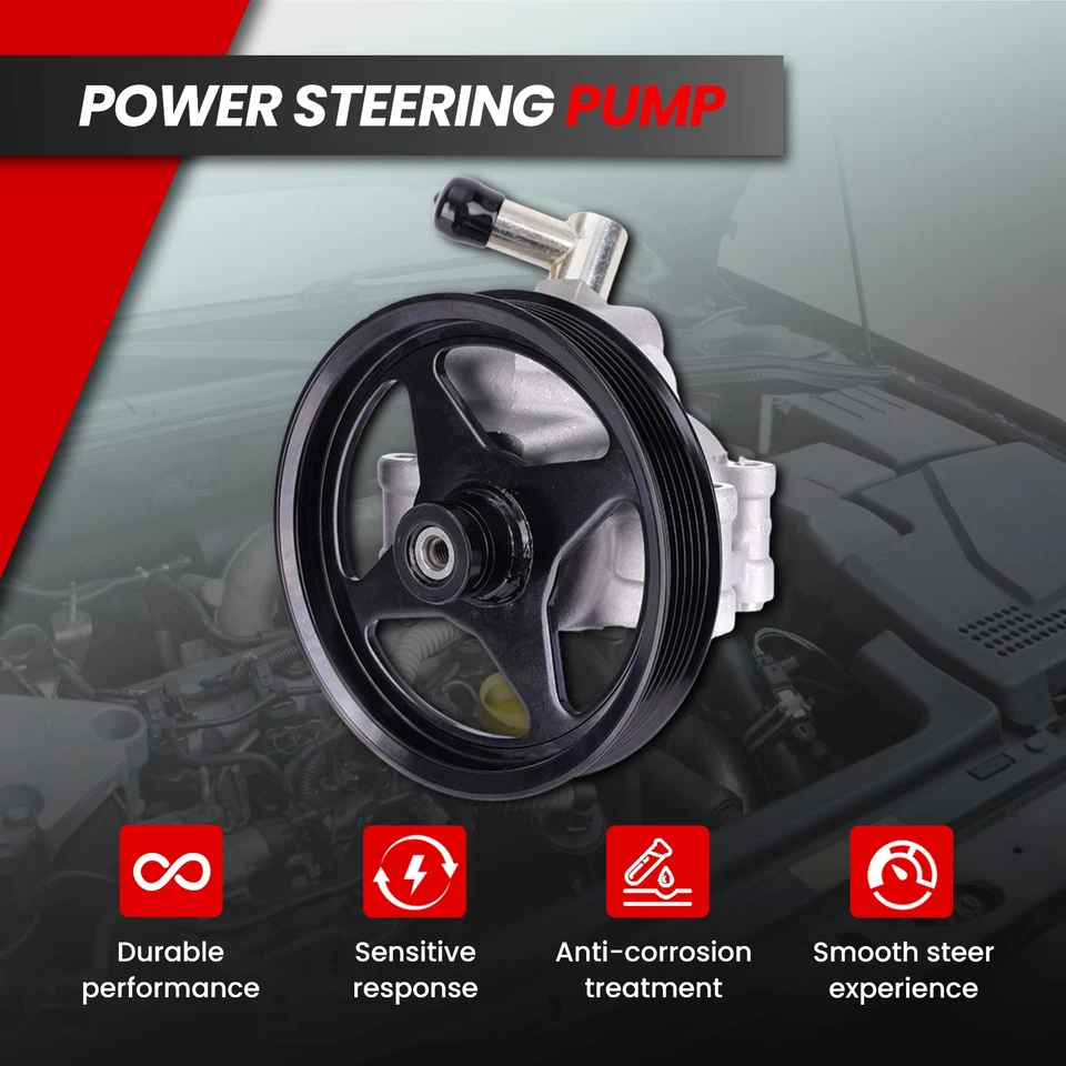 Power Steering Pump Fit Ford Crown Victoria Lincoln Town Car Grand Marquis - Image 2 of 4