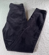 Ann Taylor Loft Women's Sz 6/28 High Waist Skinny Corduroy Pants Stretch Black