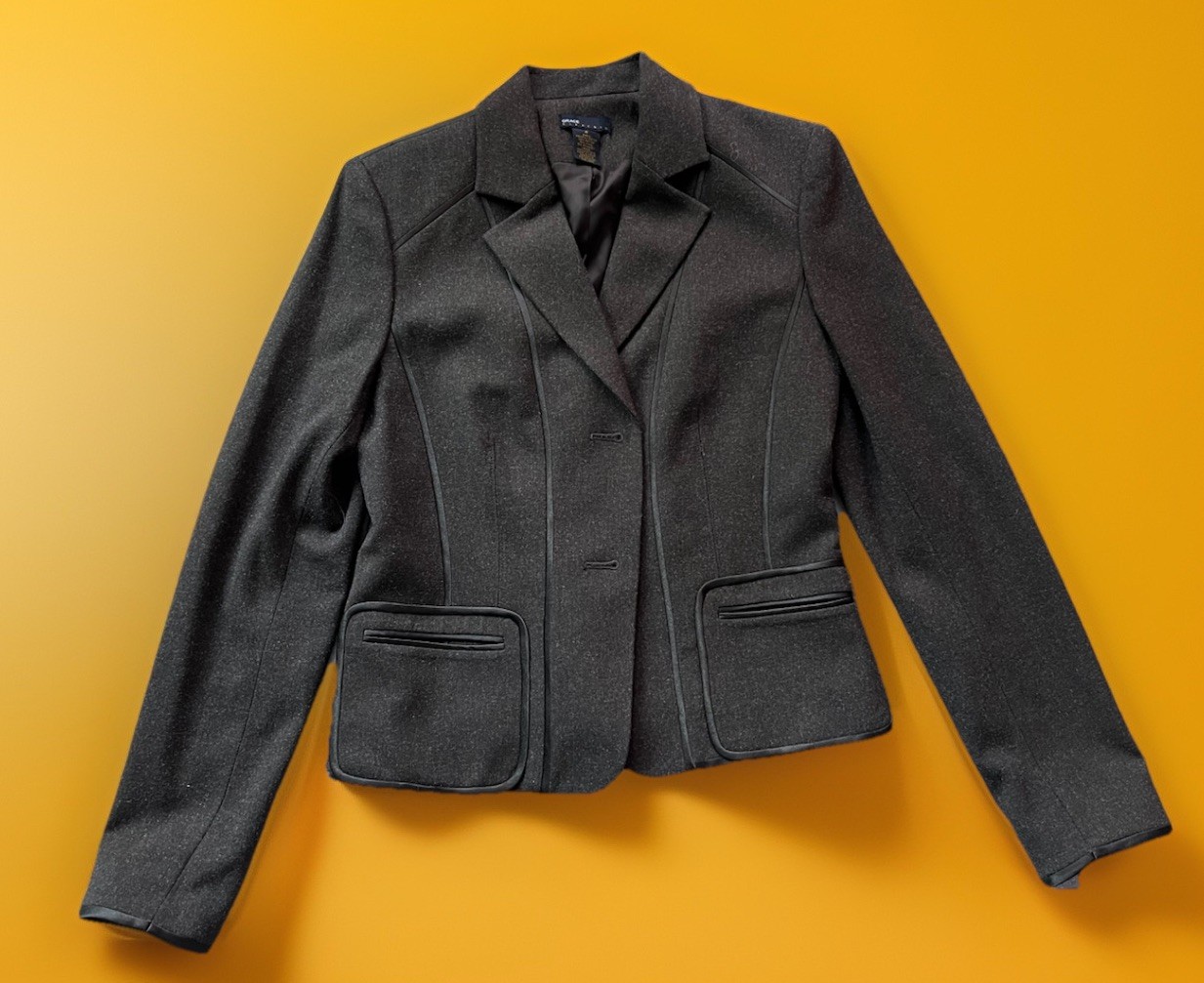 Grace Elements Blazer Jacket Lined Size 4  Dark O… - image 1