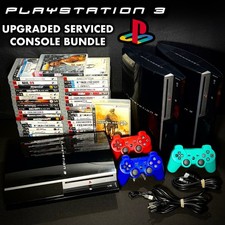 Sony PlayStation 3 Fat Console Bundle SERVICED/Upgraded 320 GB Storage - 3 Games image