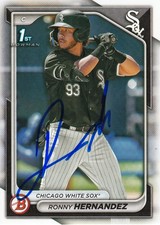 Ronny Hernandez Signed 2024 Bowman Prospects Card BP-92 Boston Red Sox!