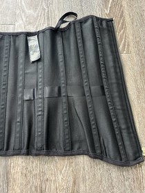 Corsets By Baci Faux Leather Suede Lace Up Zip Corset Y2K Grunge Goth Biker SZ M