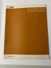IBM System/360 Operating Syst Original Oper Training MANUAL Student Text -1967 