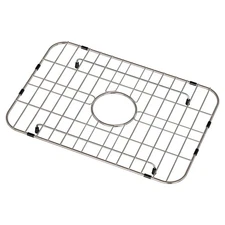Sink Grid 18" X 12-1/2", Centered Drain with Corner Radius 1-1/2" Stainless S...