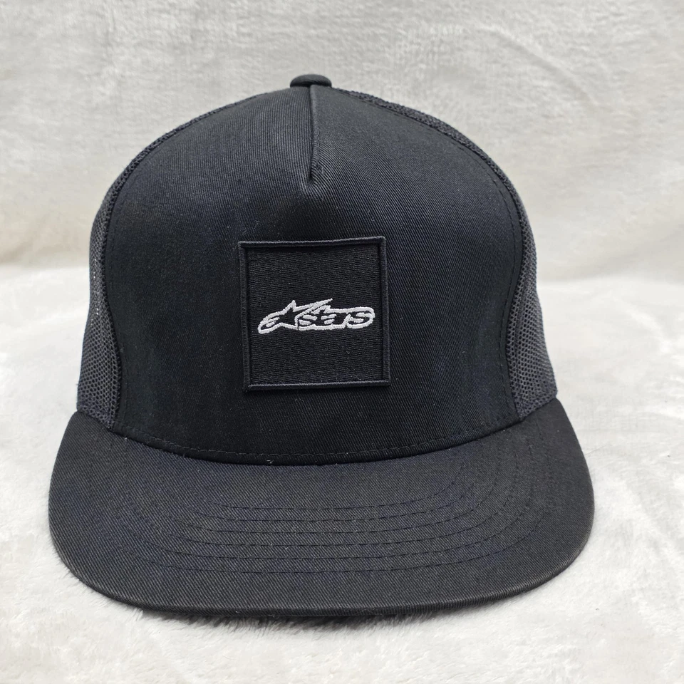 Gorra Alpinestars Snap Back Malla Negra Camionero Motocross Hombres Motocicleta Moto Foto 2 de 4