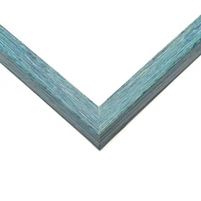 6x9 Shadow Box Frame Blue | 1.125 inches Deep Real Wood Rustic Shadowbox Display