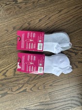 Dr Motion Everyday Compression Ankle Socks Shoe Size 4-10 FOUR Pair