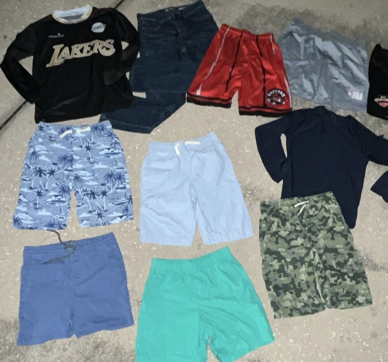 Mix Boys size 10 Clothing Lot Denim Shorts & Jeans, Long Sleeve Tops Sports 11pc