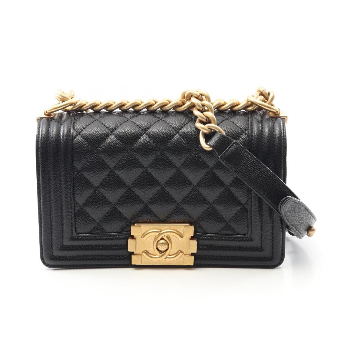 Chanel Boy Small Shoulder Bag in Grained Calfskin 65306