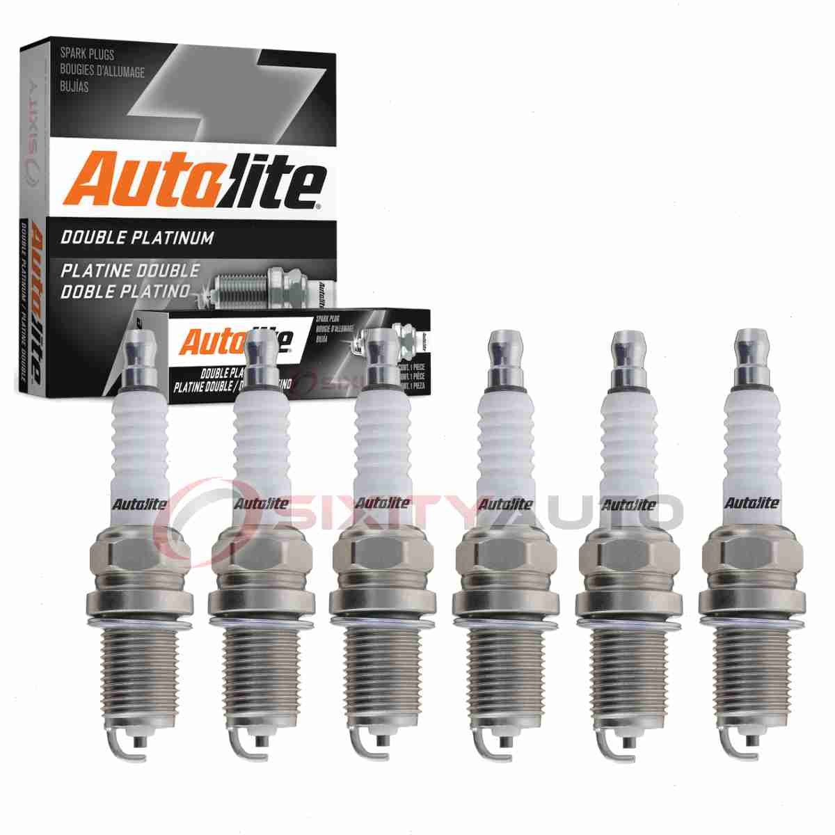 6 pc Autolite Double Platinum Spark Plugs for 1987-1988 Sterling 825 zx