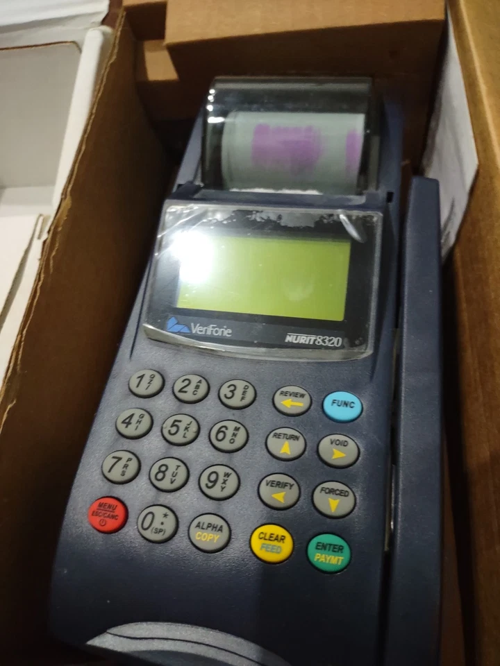 Lot Hypercom Vital T7P-7 Thermal Print Credit Card Terminal T7P-RRE01 Works - Image 2 of 4