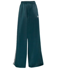adidas Women's Originals Adicolor Satin Wide Leg Joggers Green/White JV7511 j