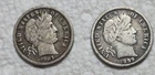 1903 O & 1899 S Barber Dimes. Estimated Extra Fine 40. Starting At 50% Off A0149