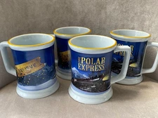 The Polar Express Believe Ticket 3D Mugs - Set of 4 Hot Chocolate, Coffee Mugs