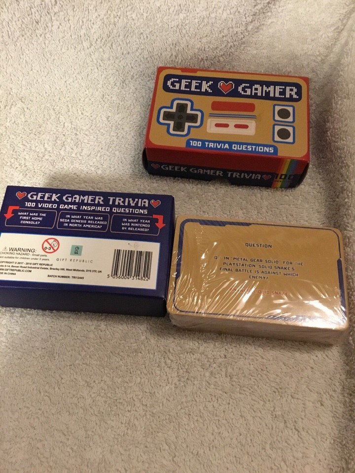 Geek Picture Questions Geek Gamer- 100 Trivia Questions Card *Nostalgic VIDEOGAMES | eBay