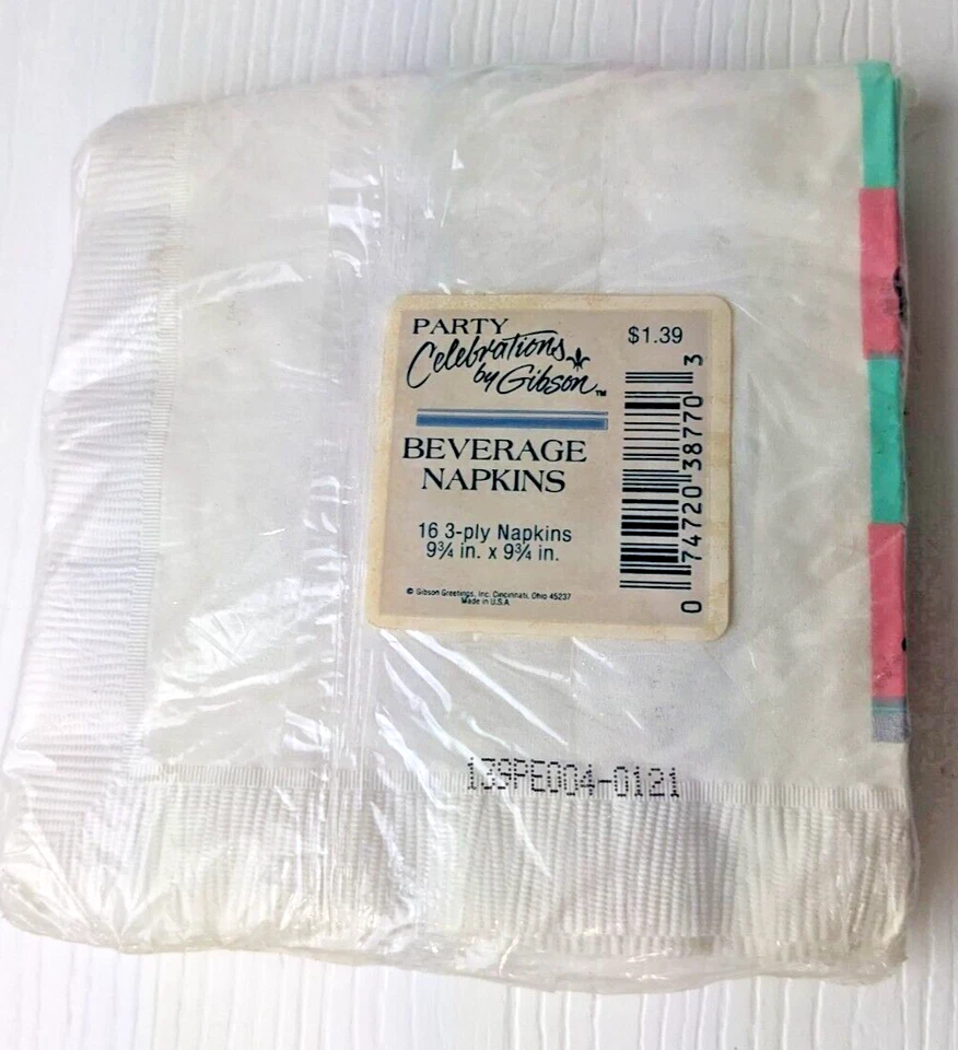 De colección Disney Mickey Mouse Servilletas de Bebidas Fiesta Años 50 Comedor Nuevo Gibson 5"x5" Bar Foto 2 de 3