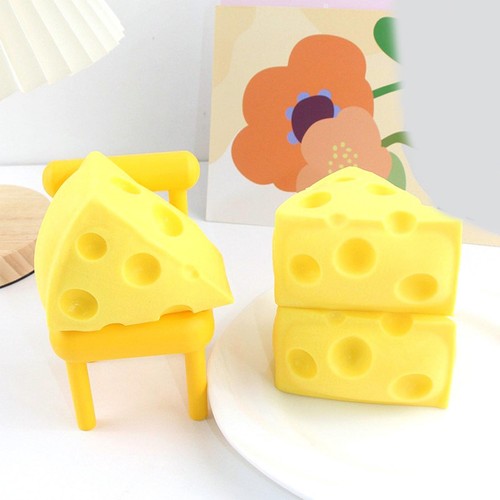 Versatile Cheese Stress Ball - Durable TPR Material for Long-Lasting Fun