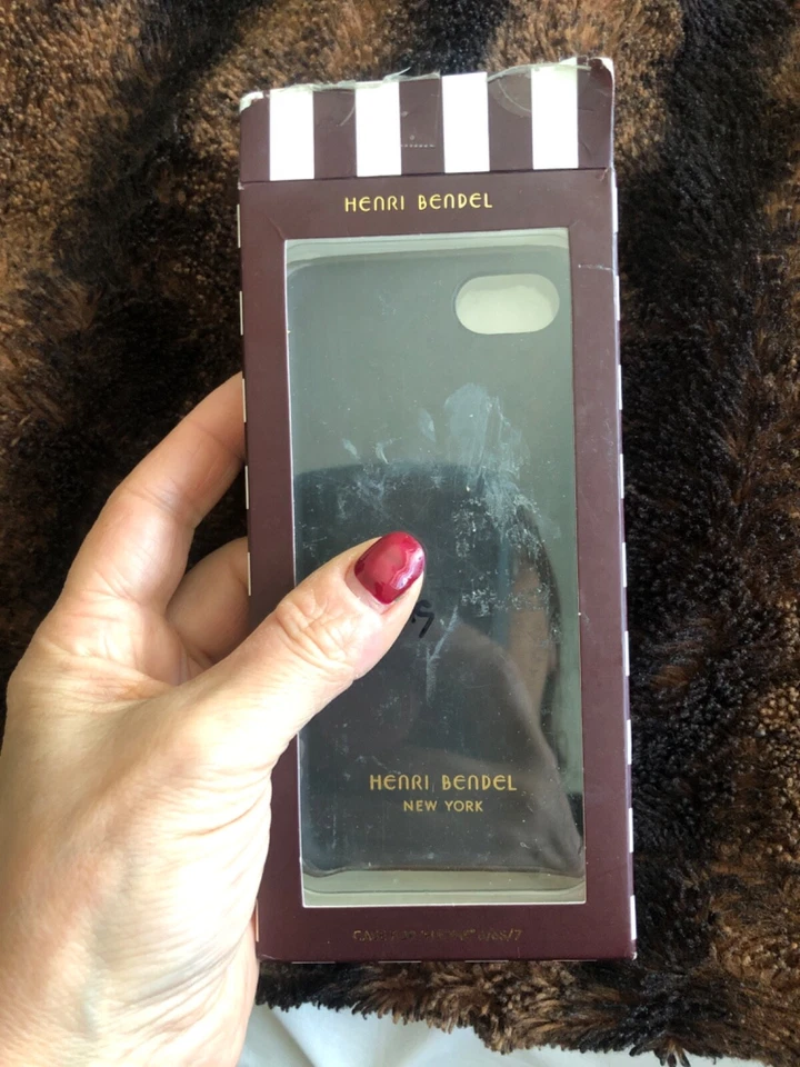 Henri Bendel Nueva York Marrón Funda Teléfono Soporte iPhone 6/7 y 6s Elegante Teléfono Celular Foto 4 de 4