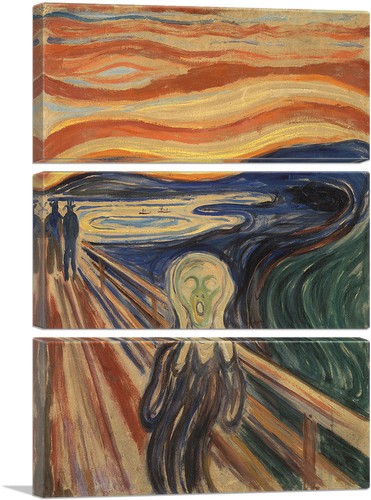 ARTCANVAS The Scream 1910 Canvas Art Print by Edvard Munch - Picture 14 of 15