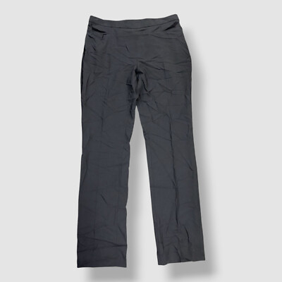 Akris Punto Women's Black Francoise Straight-Legs Wool Pants Size 10